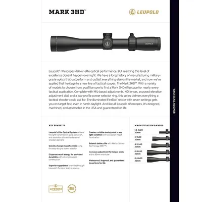 Leupold Mark 3HD 3-9x 40mm Rifle Scope - 177156 - Rifle Scope - view 4