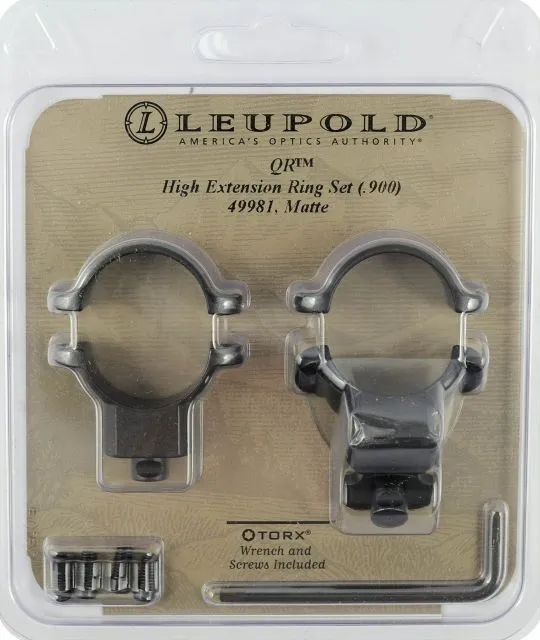 Leupold Quick Release Rifle Scope Rings 1in Diameter Extension High Matte Black - Optic Mount, vista 1