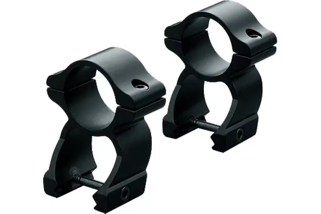 Leupold Rifleman 1 inch High Aircraft Grade Aluminum See Through 2-Piece Scope Ring, Matte Black - 55880 - Optic Mount - view 1