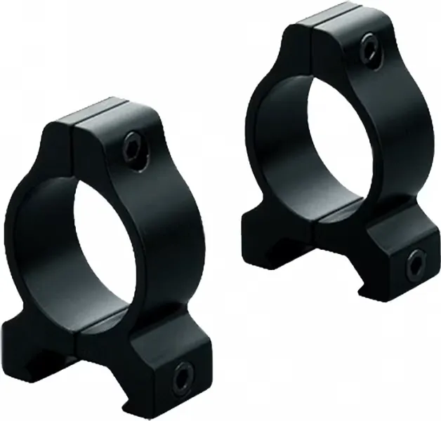Leupold Rifleman 1" Medium Aircraft Grade Aluminum Vertical Split 2-Piece Scope Ring, Matte Black - 55850 - Optic Mount - view 1