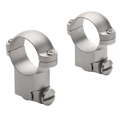 Leupold RugerA(R) Ring Mounts - Ring Mounts Ruger M77 1-In High Silver - Optic Mount - view 1