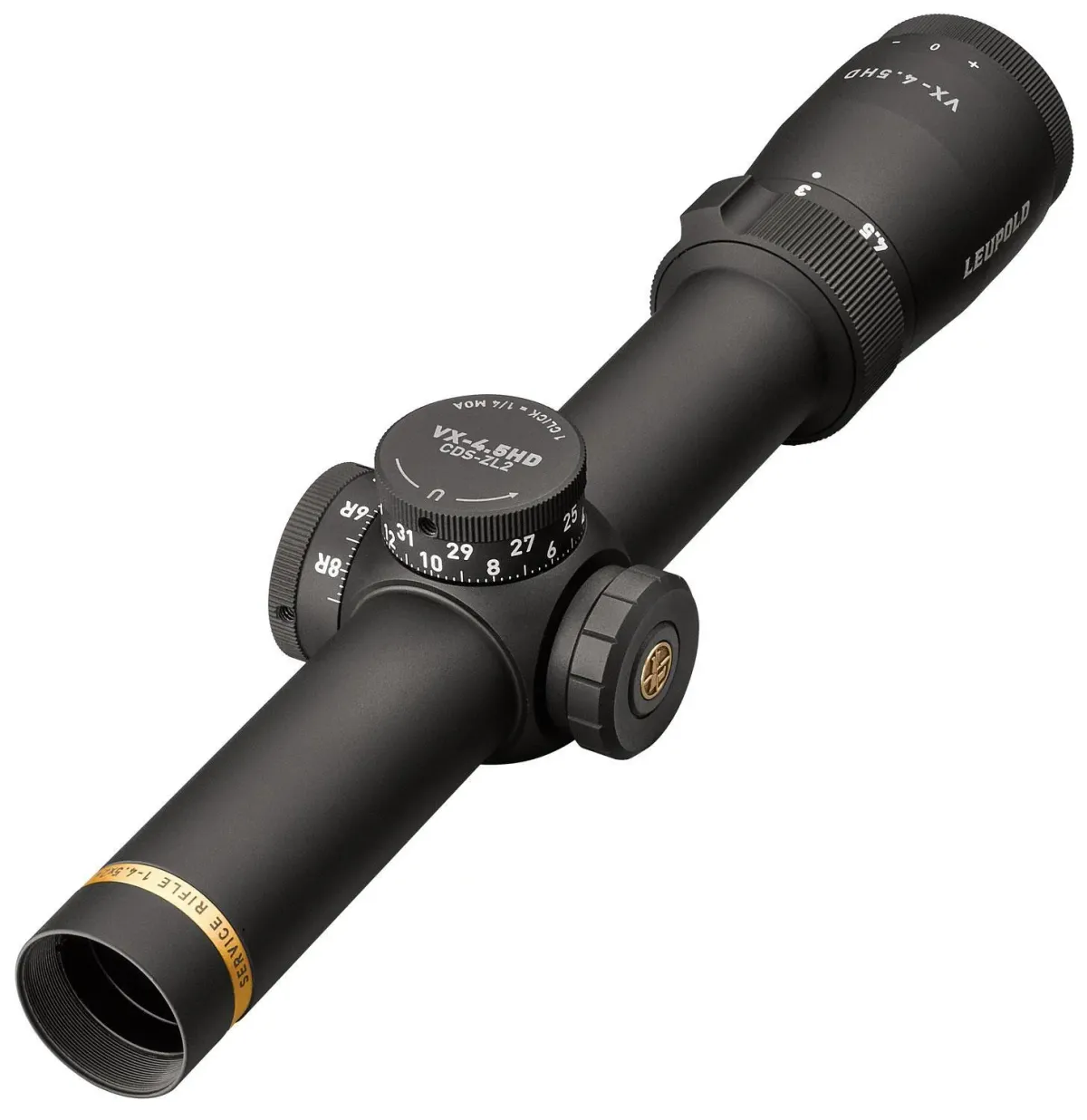 Leupold VX-4.5HD 1-4.5x24 Illuminated SFP Riflescope - Firedot Bull-Ring Reticle - Rifle Scope, vista 1