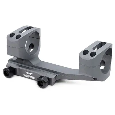 Warne Lr-Skel Extended Skeletonized Msr Mounts - 34mm Ultra High (1.435'''') 0 Moa Mount, Tactical Gray - Optic Mount, vista 1