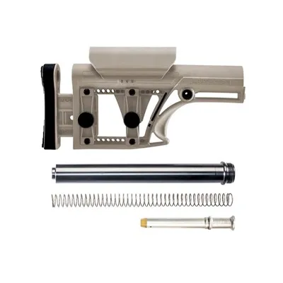 Luth-AR MBA-1 Stock With Buffer Assembly, A2 Extension Tube .308 Buffer Spring, Black - MBA-1K308 - Stock & Brace for AR-15 - view 1