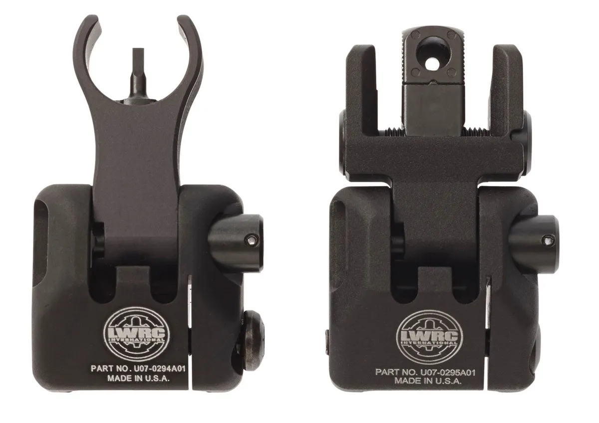 Lwrc International Ar-15 Flip-Up Skirmish Buis Sight Set Black - Iron Sights for AR-15 - view 1