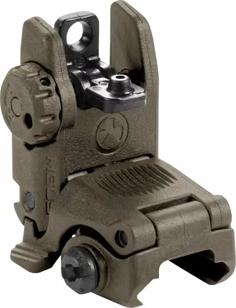 Magpul Ar-15 Flip-Up Mbus Gen 2 Tactical Rear Sight O.d. Green - Rear Sight for AR-15 - view 2