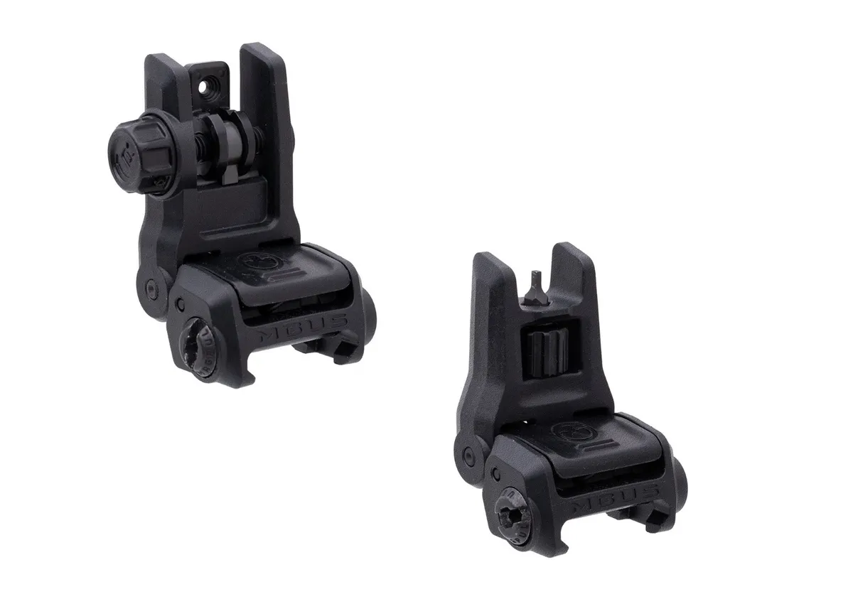 Magpul MBUS GEN 3 Folding Front & Rear Sight Set, Black - Iron Sights for AR-15 - view 1