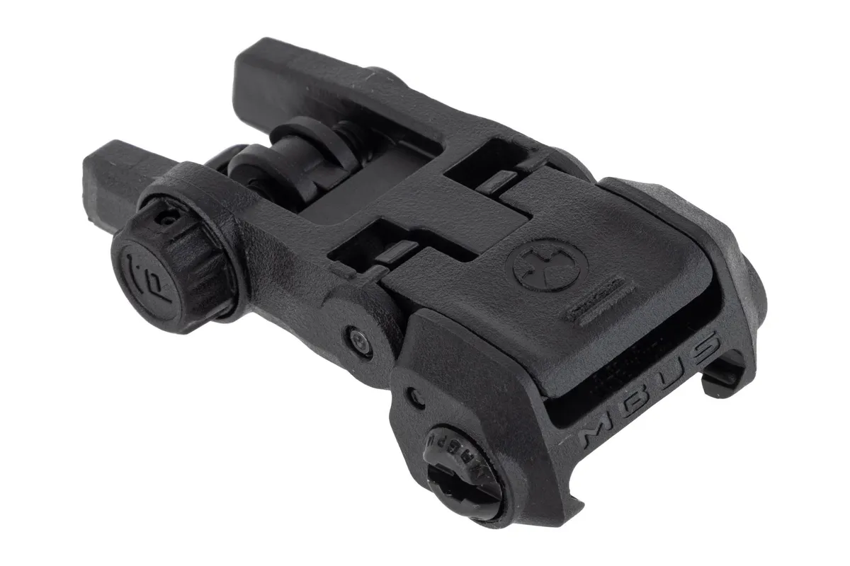 Magpul MBUS Gen 3 Folding Rear Sight, Black - MAG1167-BLK - Iron Sights for AR-15 - view 1