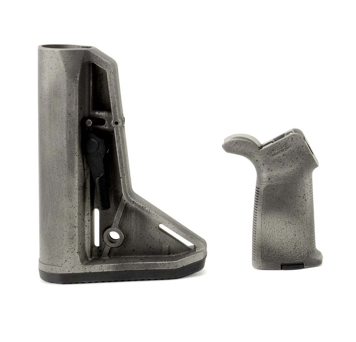 Magpul Moe SL Carbine Stock Mil-spec and MOE Grip Combo – Titanium Battleworn Cerakote - Stock & Brace for AR-15 - view 1