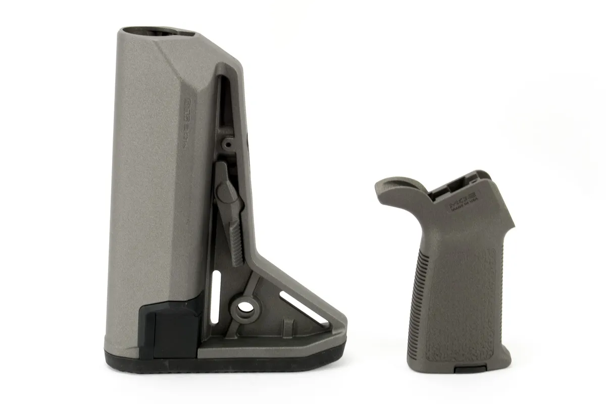 Magpul Moe SL-S Carbine Stock Mil-spec and MOE Grip Combo – Tungsten Cerakote - Stock & Brace for AR-15, vista 1