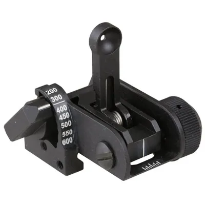 Matech Ar-15 Flip-Up Adj Usgi Backup Iron Rear Sight Black - Rear Sight for AR-15 - view 1