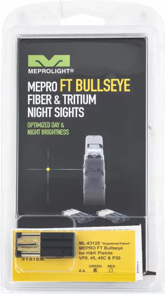 Meprolight Mepro FT Bullseye Sight Rear, Green - 631253108 - Iron Sights for AR-15, vista 1