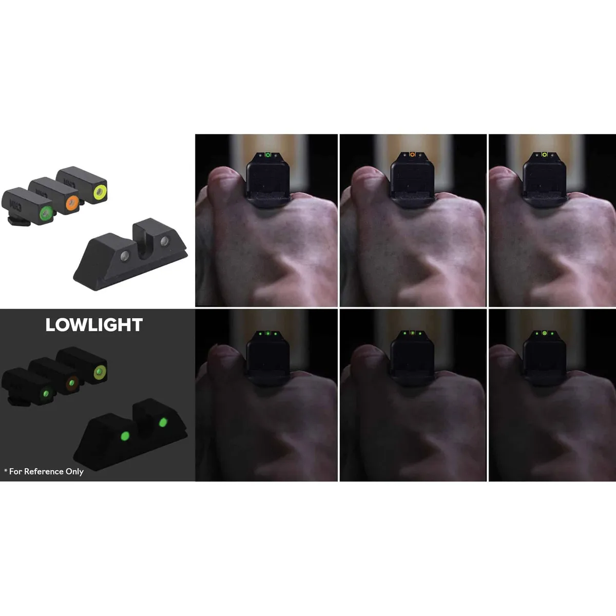 Meprolight Mepro Hyper-Bright Night Sight Front/Rear, Green/Green - 415453111 - Iron Sights for AR-15 - view 5