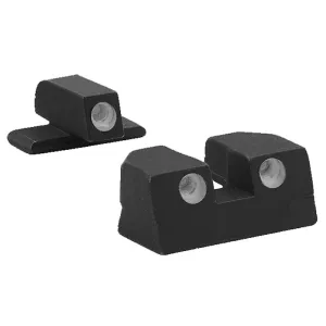 Meprolight Mepro Tru-Dot Sight Front/Rear, Green/Yellow - 101103201 - Iron Sights for AR-15, vista 1