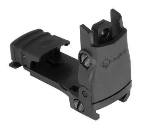 Mission First Tactical MFT Flip Up Rear Sight - Black - Rear Sight for AR-15, vista 1