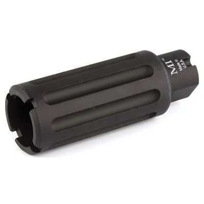 Midwest Industries 3.37" M14x 1.0 LH TPI Blast Can For .30 Caliber AK Rifles, Black Hardcoat Anodized - MI-BC762X39 - Muzzle Device for AR-15 - view 1