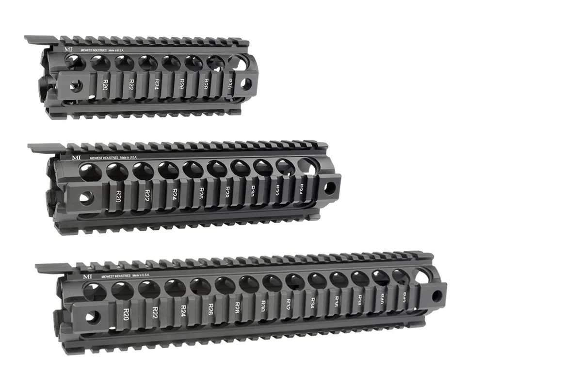 Midwest Industries AR-15 Gen 2 Two-Piece Drop-In Handguard - Handguard for AR-15, vista 1
