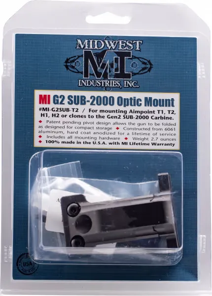 Midwest Industries Gen 2 SUB 2000 T1/T2 Optic Mount - MI-G2SUB-T2 - Optic Mount - view 2