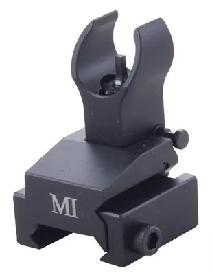 Midwest Industries, Inc. 1.3" Flip-Up Forearm Rail Front Sight Aluminum Black - Front Sight for AR-15, vista 1