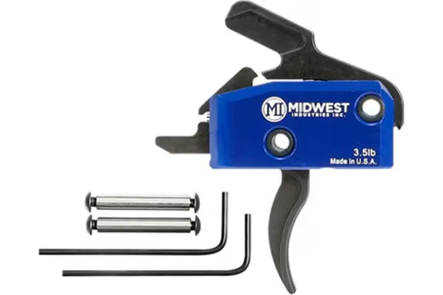 Midwest Industries, Inc. Ar-15 Enhanced Trigger Drop-in Curved Single Stage 3.5lbs - Trigger for AR-15 - view 2