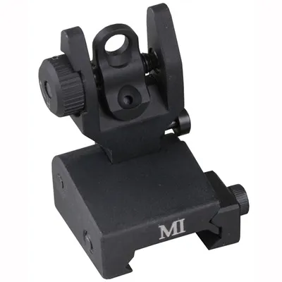 Midwest Industries, Inc. Ar-15 Flip-Up Adjustable Mctar-Splp Rear Sight Black - Rear Sight for AR-15 - view 1