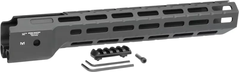 Midwest Industries MICRPC9X Combat Ruger PC9 M-Lok Handguard Black Hardcoat Anodized 6061-T6 Aluminum 14" - Handguard for AR-15, vista 1