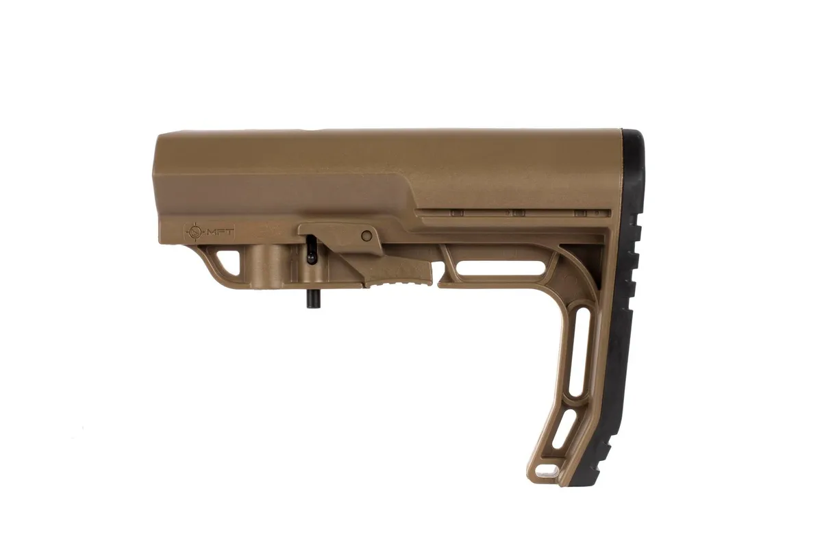 Mission First Tactical California Compliant BATTLELINK Minimalist Stock - MIL-SPEC - Scorched Dark Earth - Stock & Brace for AR-15 - view 1