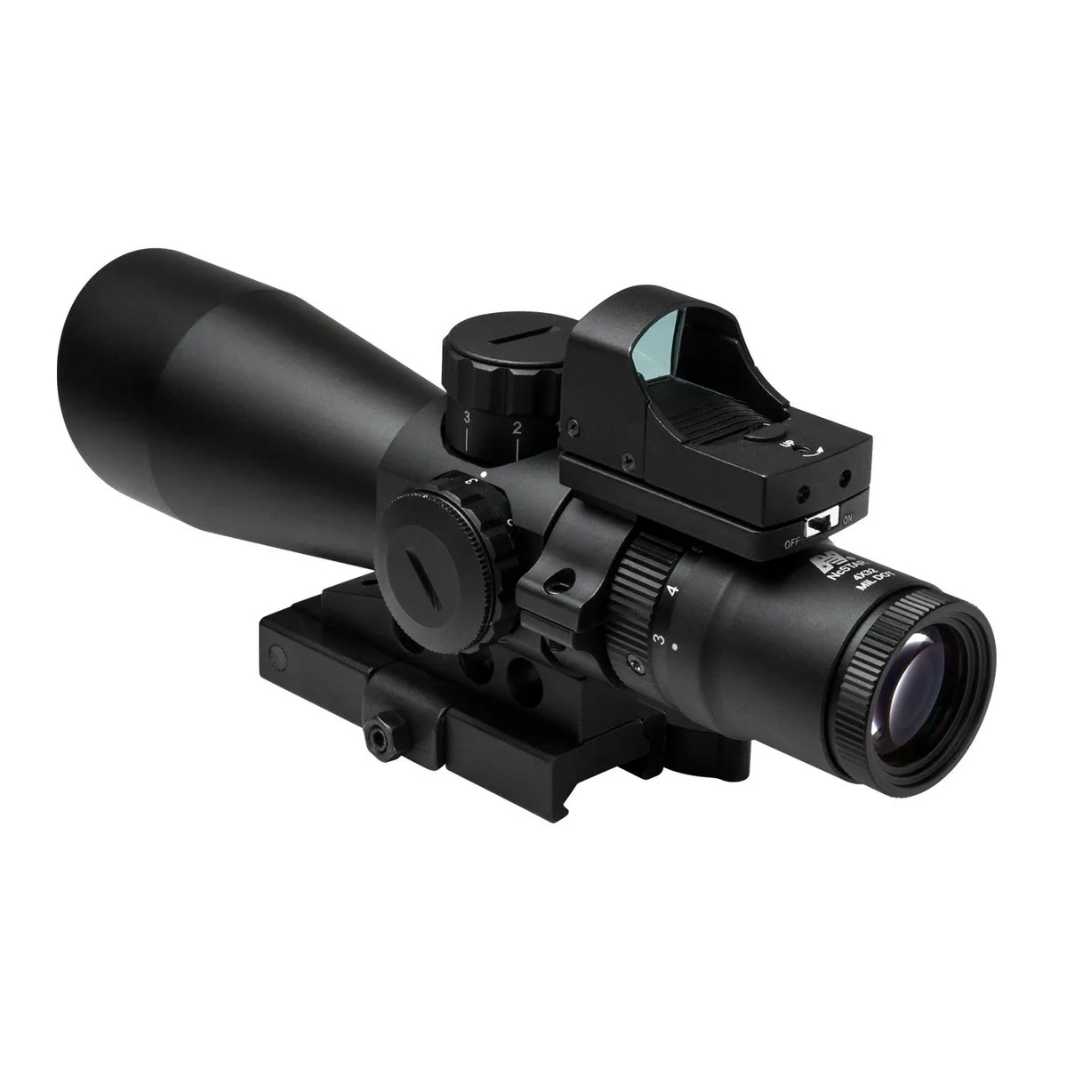 NCSTAR 3-9x42 Scope w/ 3 MOA Red Dot Fits Weaver & Picatinny Rails - STM3942GDV2 - Optic - view 4
