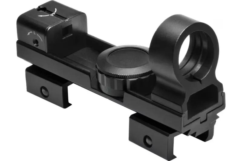 NCSTAR 5 MOA Red & Green Dot Optic w/ 3 Brightness Settings, Interchangeable Weaver & 3/8 Dovetail Mount, Black - DAB - Optic - view 2