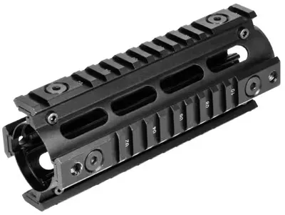NcStar 6.5" AR-15/M4 Carbine Length Quad Rail Handguard, Hardcoat Anodized Black - MAR4S - Handguard for AR-15 - view 2