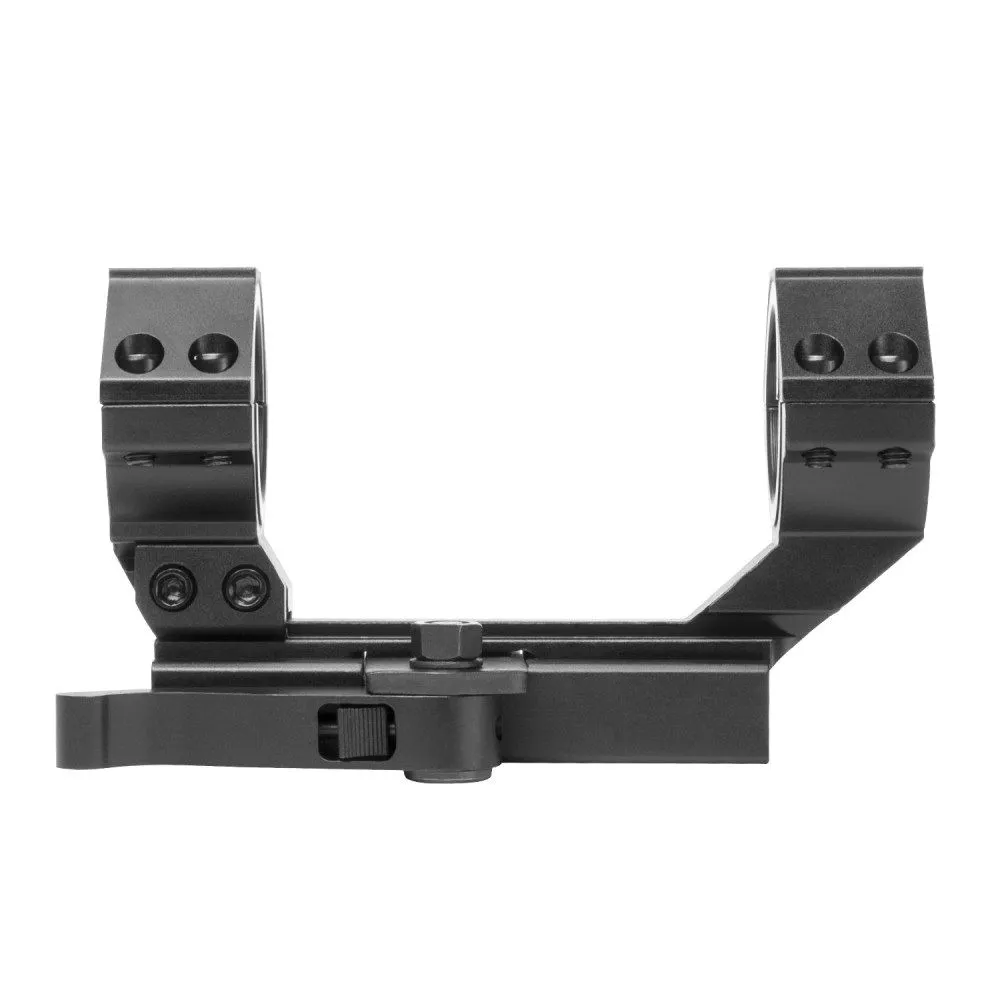 NcStar AR-15 30mm or 1" Aluminum 1-Piece Quick Release Adjustable Scope Mount, Anodized Black - MARCQ - Optic Mount - view 2