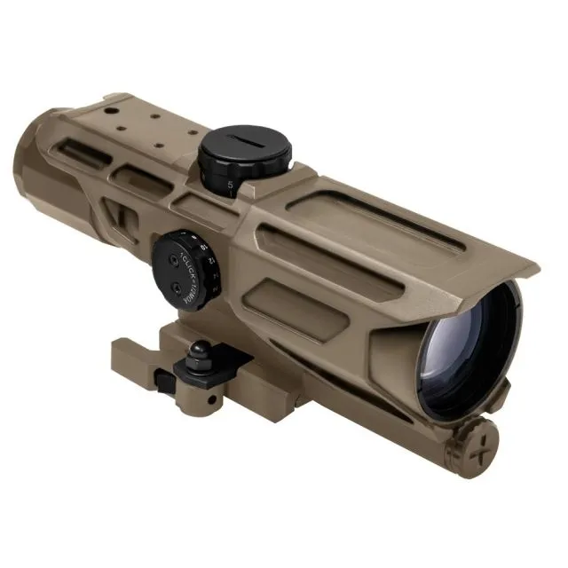 NcSTAR MARK III Gen3 Tactical Mil Dot Rifle ScopeP4 Sniper ReticleRed/Blue IlliminationGreen Lens Tan - Rifle Scope, vista 1