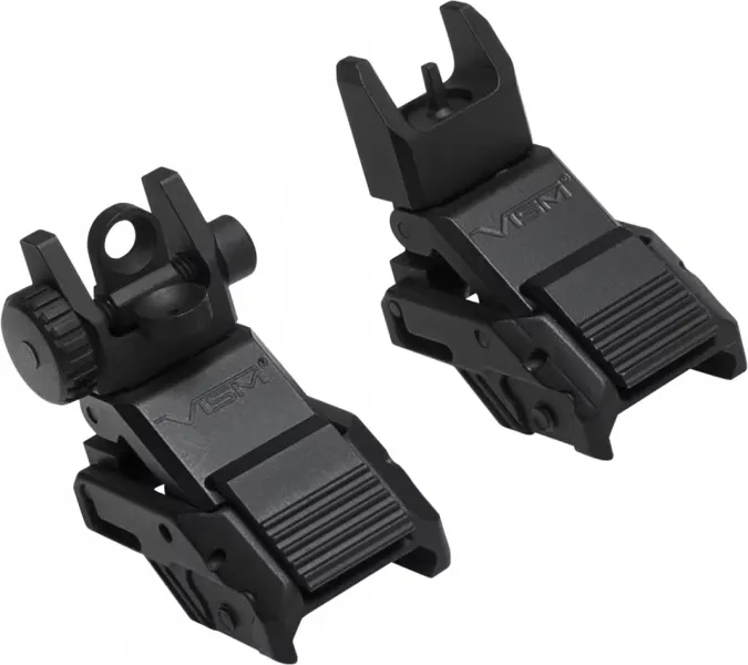 NcStar Pro Series Sight Front/Rear Flip Up, Black - VMARFLC - Iron Sights for AR-15, vista 2