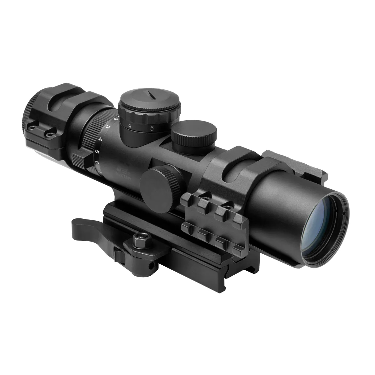 NcSTAR XRS Series 2-7x32 Scope w/ Modular Upper Scope Rings & Convertible Base Mount - Optic Mount, vista 1