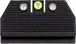 Night Fision Official Costa Ludus Night Sight Set Front/Rear, Yellow/Green - GLK001010YGXG - Iron Sights for AR-15, vista 1