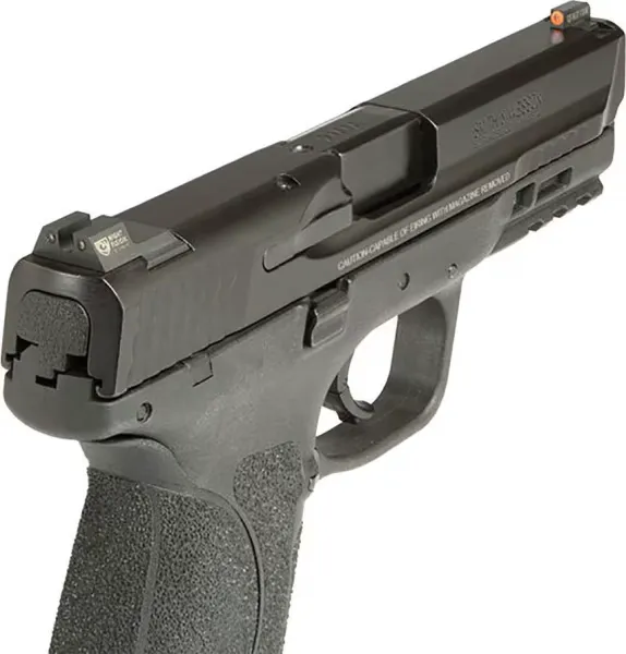 Night Fision SAW201007OGZ Night Sight Set Square Front/U-Notch Rear S&W M&P/SD9 VE/SD40 VE Green Tritium w/Orange Outline Black - Iron Sights for AR-15 - view 1