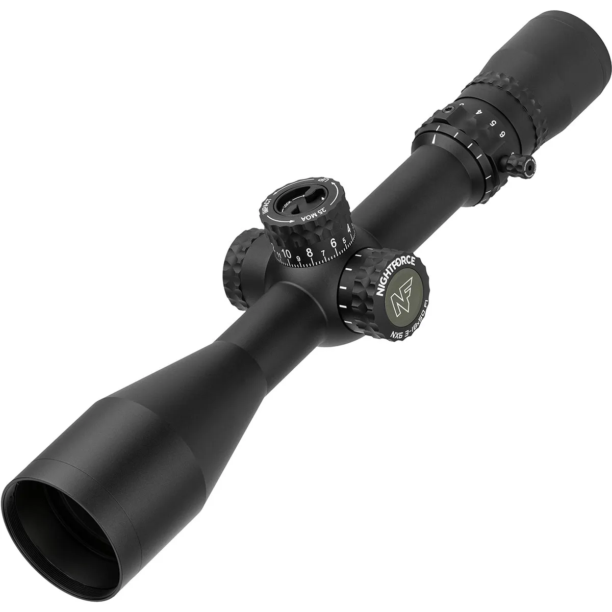 Nightforce NX6 F1 Rifle Scope 30mm Tube 3-18x 50mm Illuminated Mil-C Reticle Matte Black - Rifle Scope - view 1