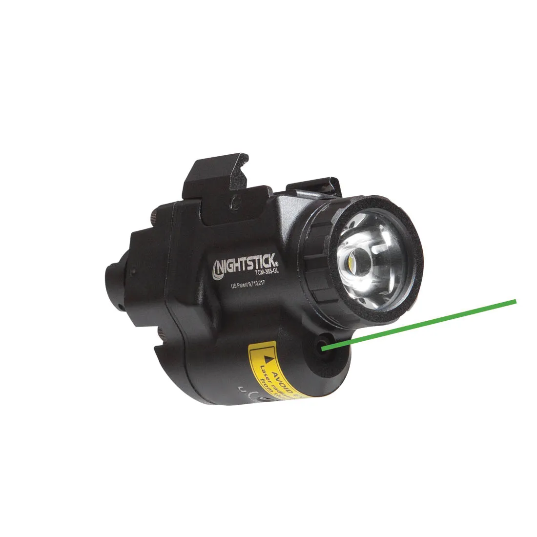 Nightstick Tactical Weapon-Mounted Light with Green Laser - 650 lm High-Performance LED Light for Precision Targeting - TCM-365-GL - Laser - view 1