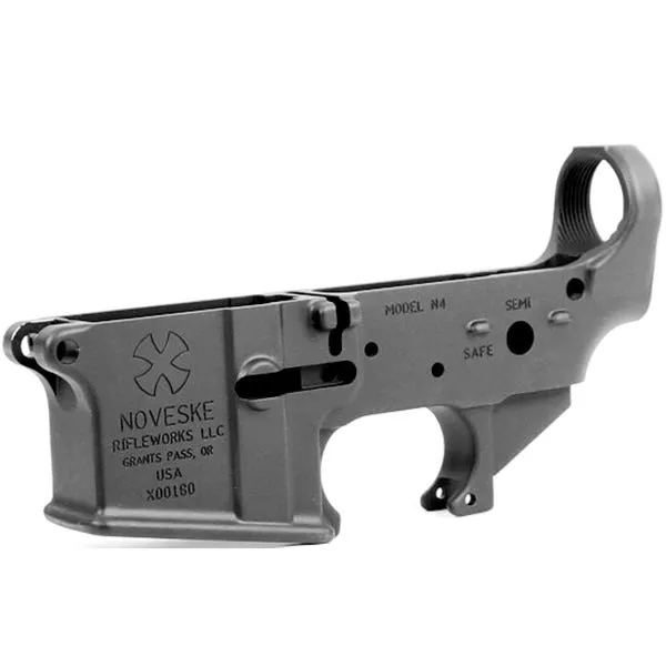 Noveske Gen 1 N4 AR-15 Stripped Lower Receiver Forged Aluminum Construction Hard Coat Matte Black - Lower Receiver for AR-15, vista 1