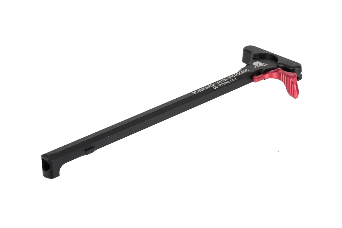 Odin Works AR-10 Extended Charging Handle - Red - Charging Handle for AR-15 - view 2