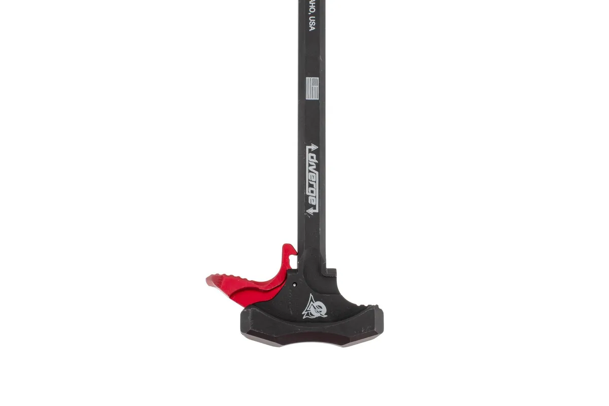 Odin Works Diverge Extended Charging Handle - Red - Charging Handle for AR-15 - view 3