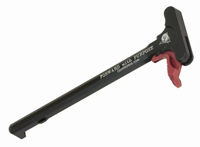 Odin Works Extended AR-15 Charging Handle, Red - ACC-CH-XCH-AR15-RED - Charging Handle for AR-15, vista 1