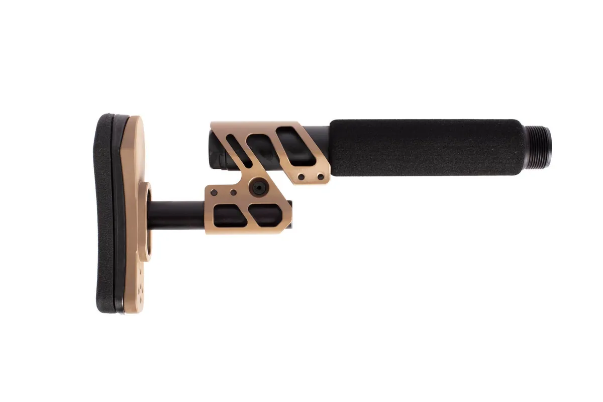 Odin Works Zulu Adjustable Stock Kit w/ Padded Pistol Buffer Tube & End Plate, Flat Dark Earth - Stock & Brace for AR-15, vista 2