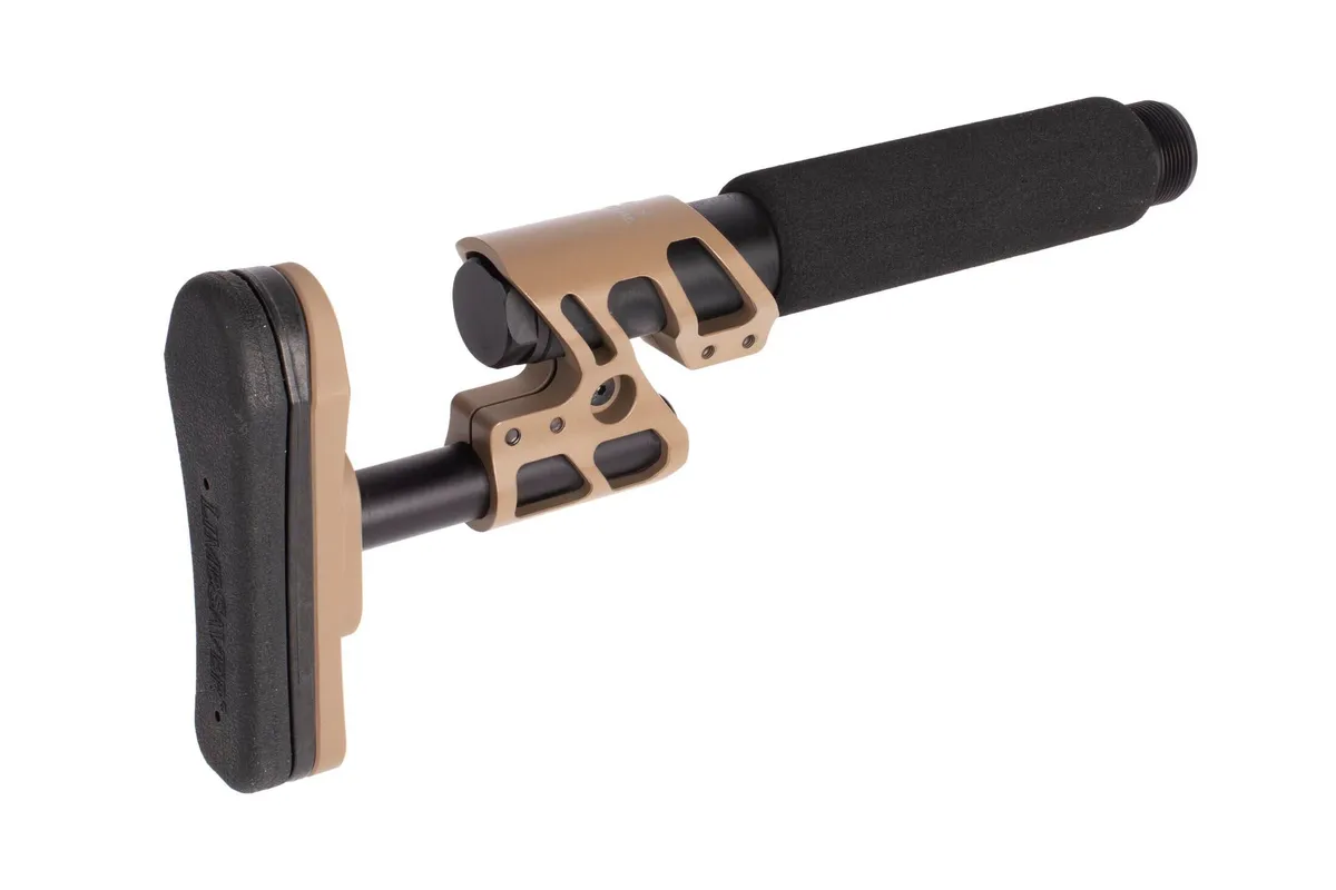 Odin Works Zulu Adjustable Stock Kit w/ Padded Pistol Buffer Tube & End Plate, Flat Dark Earth - Stock & Brace for AR-15, vista 3