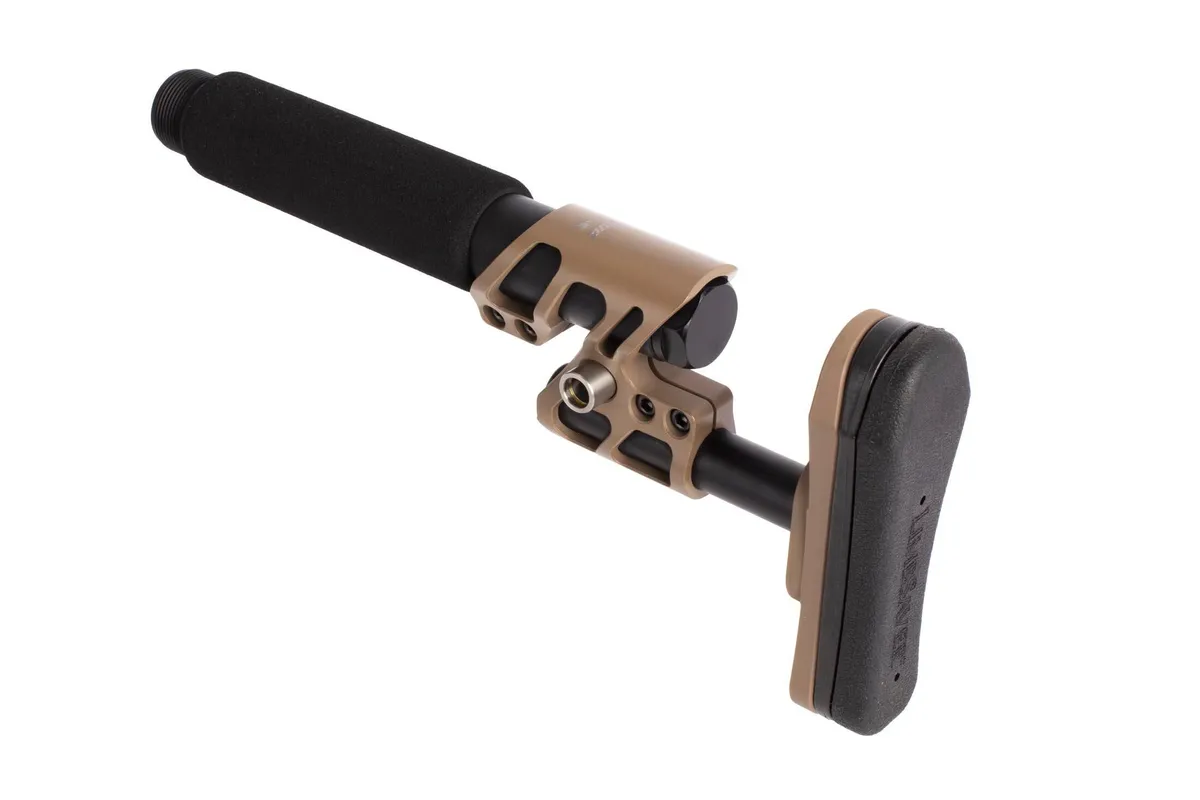 Odin Works Zulu Adjustable Stock Kit w/ Padded Pistol Buffer Tube & End Plate, Flat Dark Earth - Stock & Brace for AR-15, vista 4
