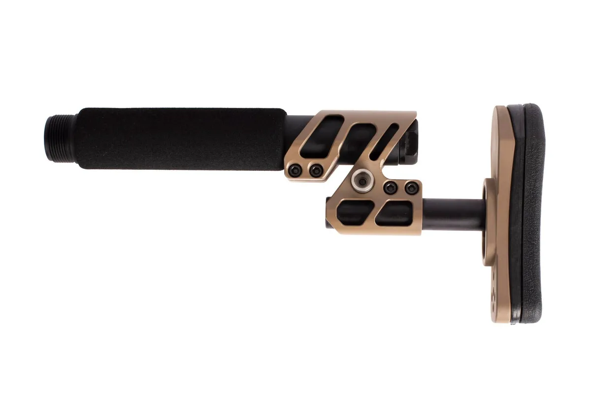 Odin Works Zulu Adjustable Stock Kit w/ Padded Pistol Buffer Tube & End Plate, Flat Dark Earth - Stock & Brace for AR-15, vista 5
