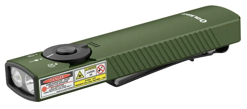 Olight Arkfeld Pro LED Rechargeable Flashlight w/ UV Light & Green Laser, OD Green - Light - view 1