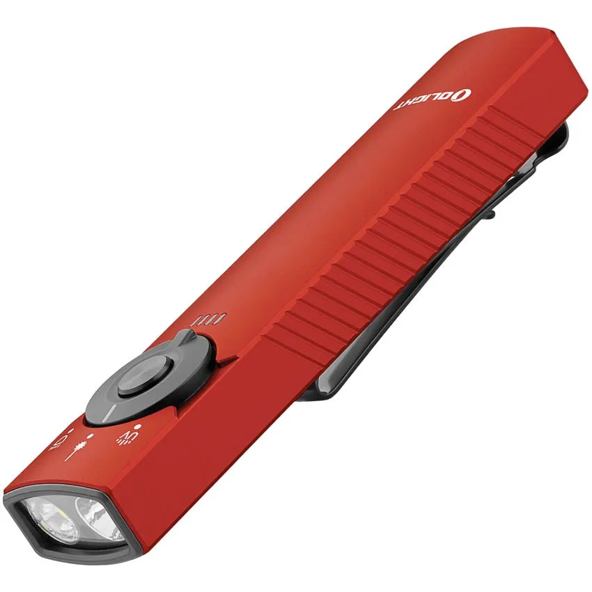 Olight Arkfeld Pro LED Rechargeable Flashlight w/ UV Light & Green Laser, Red - Light - view 1