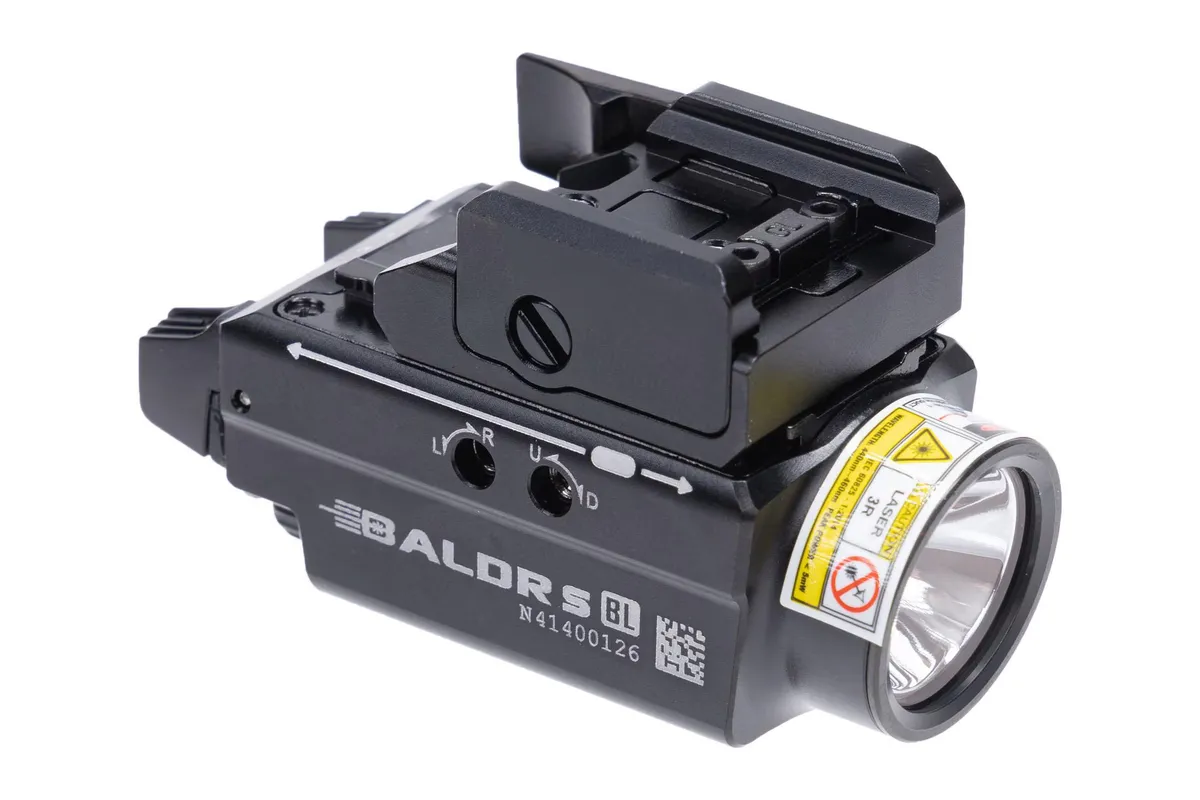 Olight Baldr Pro 1350 Lumen Pistol Flashlight with Green Laser Sight - Black - Light - view 4