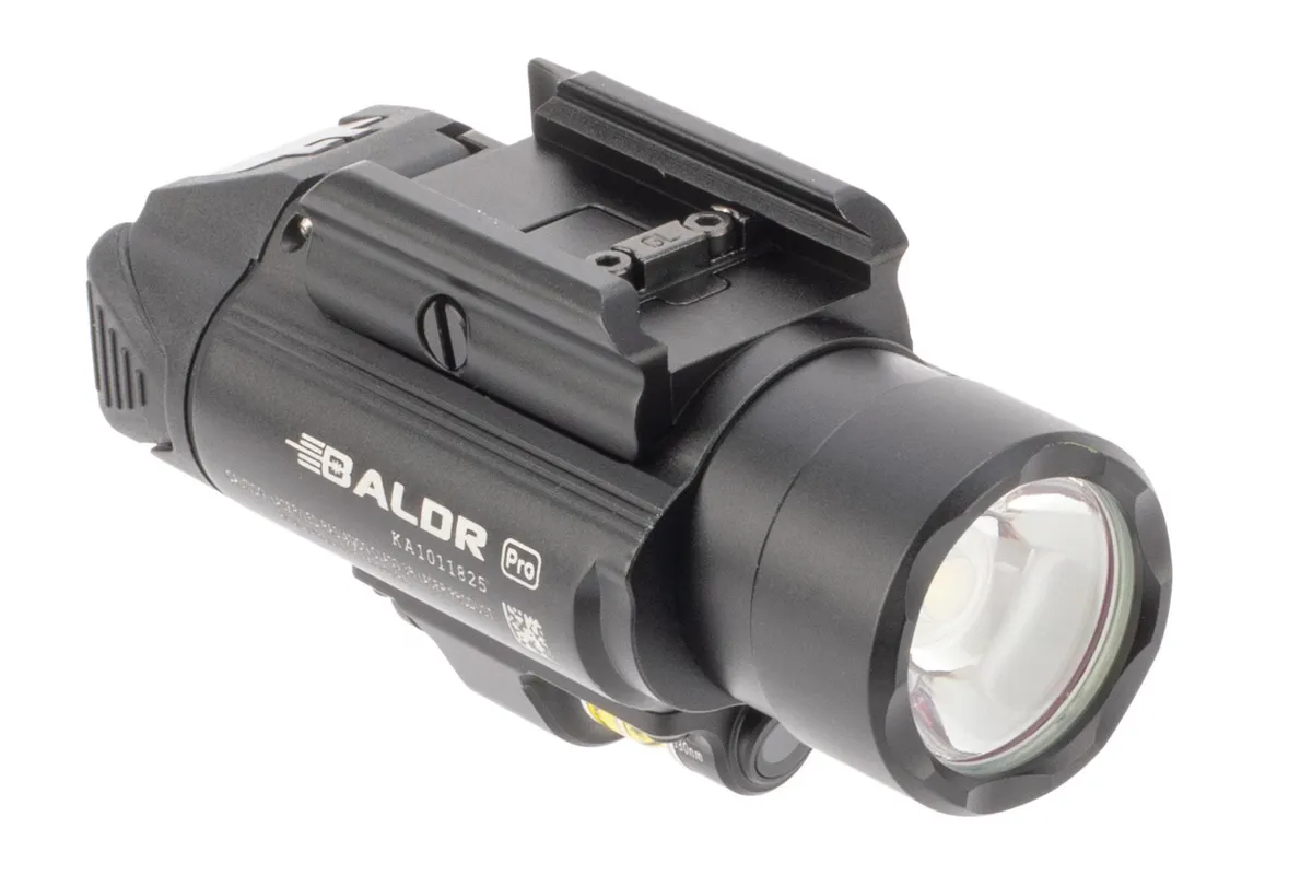 Olight Baldr Pro 1350 Lumen Pistol Flashlight with Green Laser Sight - Black - Light - view 5